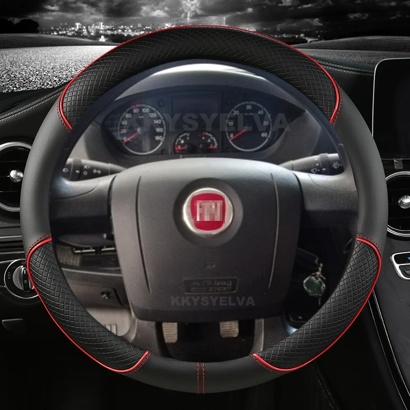 

Microfiber Leather Car Steering Wheel Cover For Fiat Ducato Peugeot Boxer Citroen Jumper Relay Ram ProMaster Auto Accessories