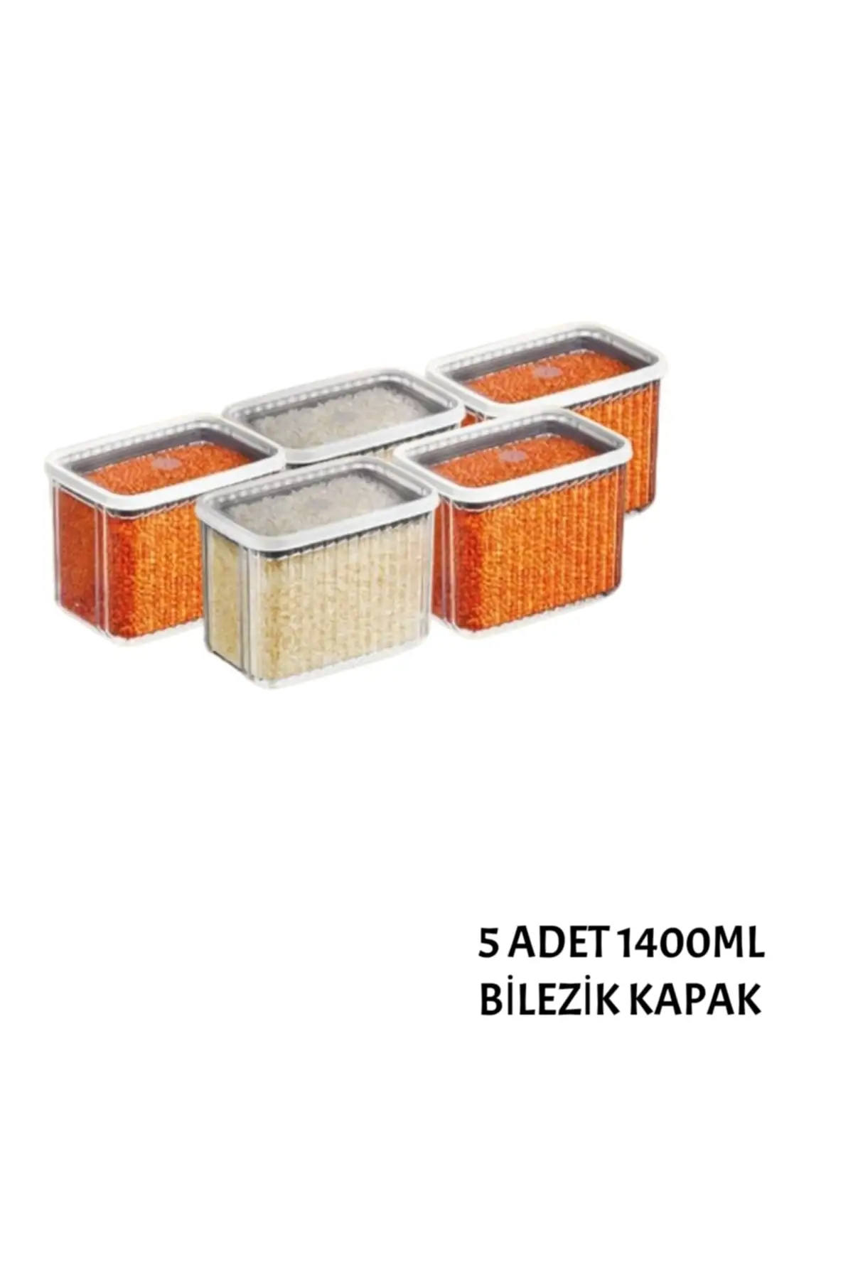 

DOLBOVI Vipahmet 5 Adt.2200 Ml bracelet cover rectangular storage container