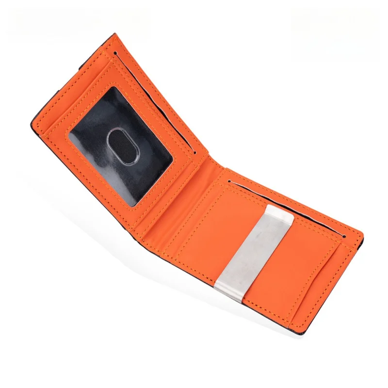 Men wallet PU leather casual multi slot card clip card holder men purse short male fold wallets RFID card bag