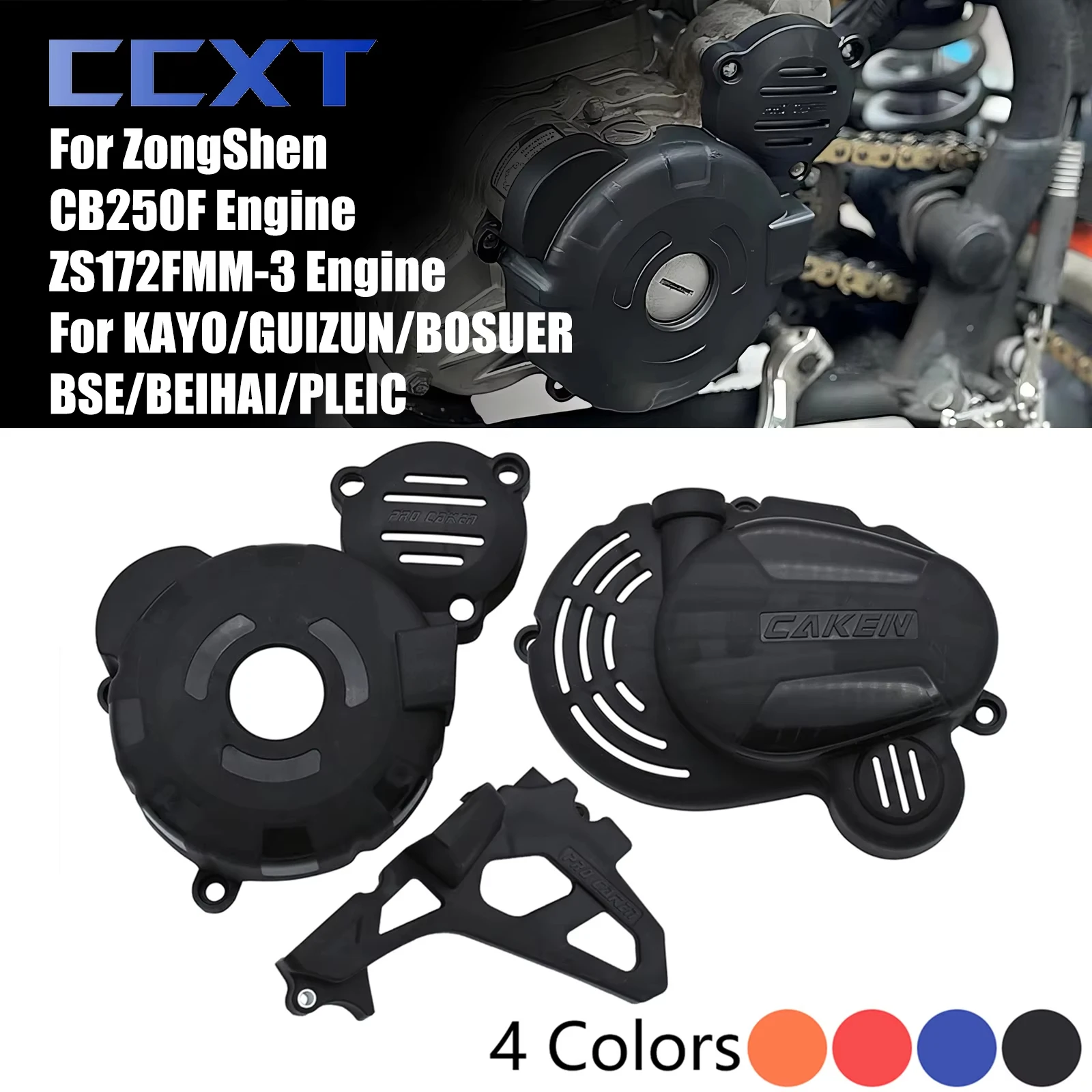 

Plastic Engine Clutch Guard Water Pump Cover Ignition Protector For ZongShen CB250F ZS172FMM-3 Engine GUIZUN BOSUER BSE KAYO T4