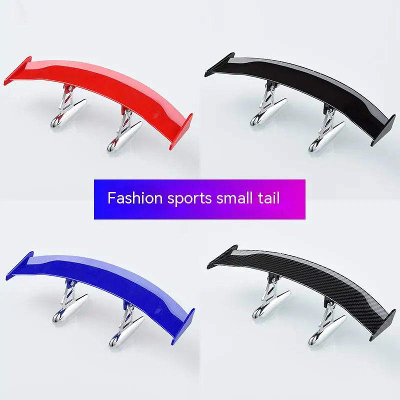 Car Universal mini spoiler Tail Wing Carbon Fiber Look Mini Modified Tail Wings Model Auto Styling Decoration Car Accessories