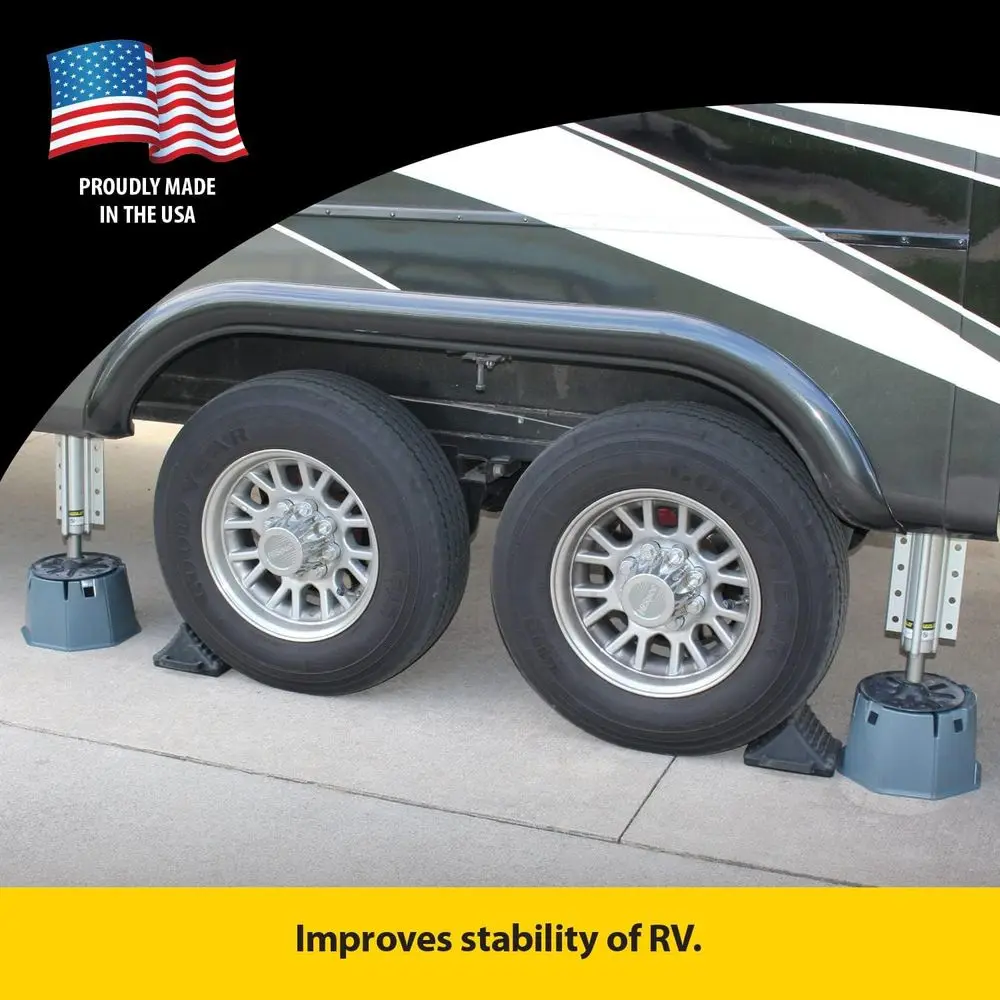 JBP-712.4 ベースパッド エクストリーム、RVジャック、トレーラーレベリング＆スタビライザー、RVユーティリティ、キャンピングカー用ジャック、トレーラーリフトブロック - 7インチ