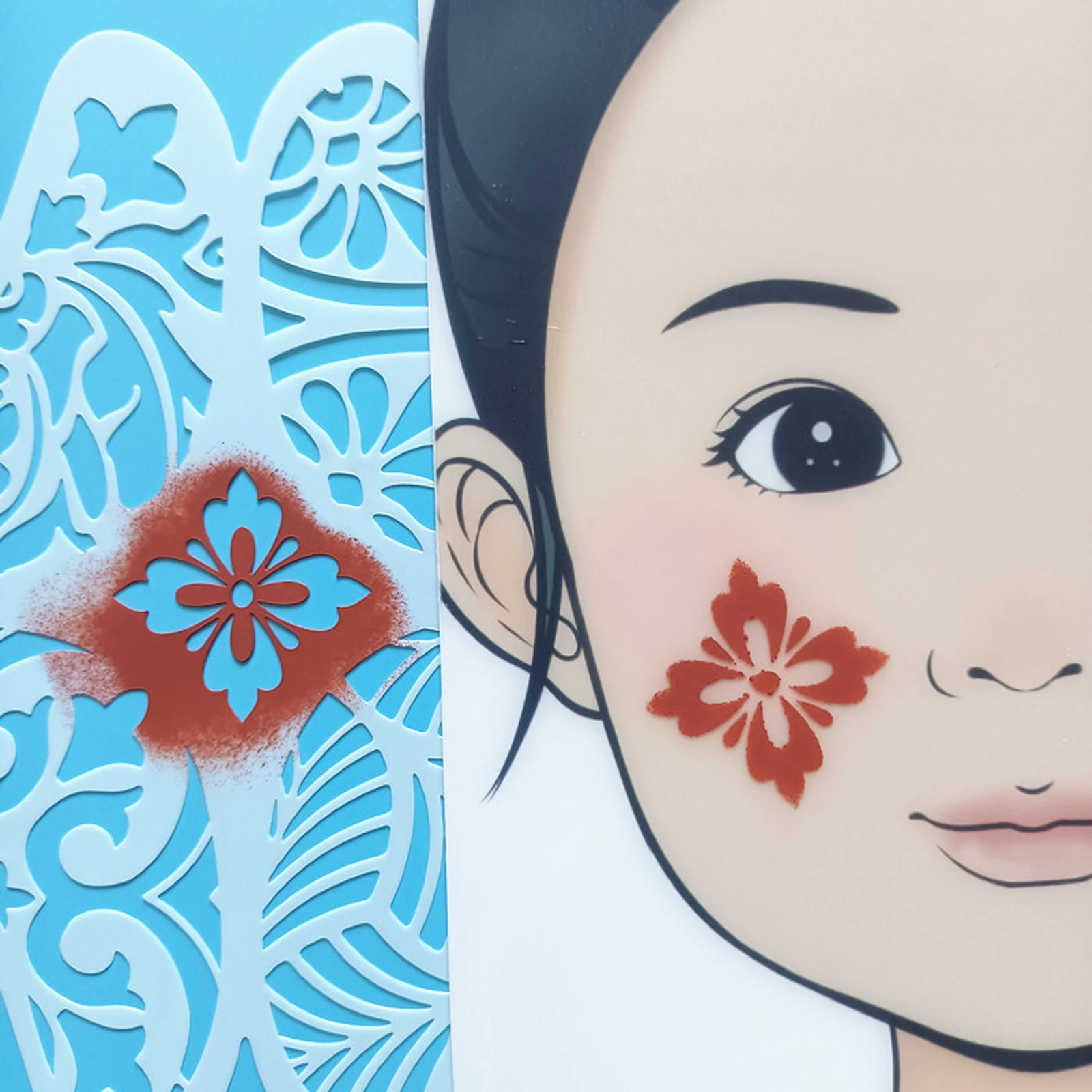 Makeup Painting Practice Template Creating Attractive Makeup Designs Makeup Artists A4 Size Painting Stencils Board for Kid