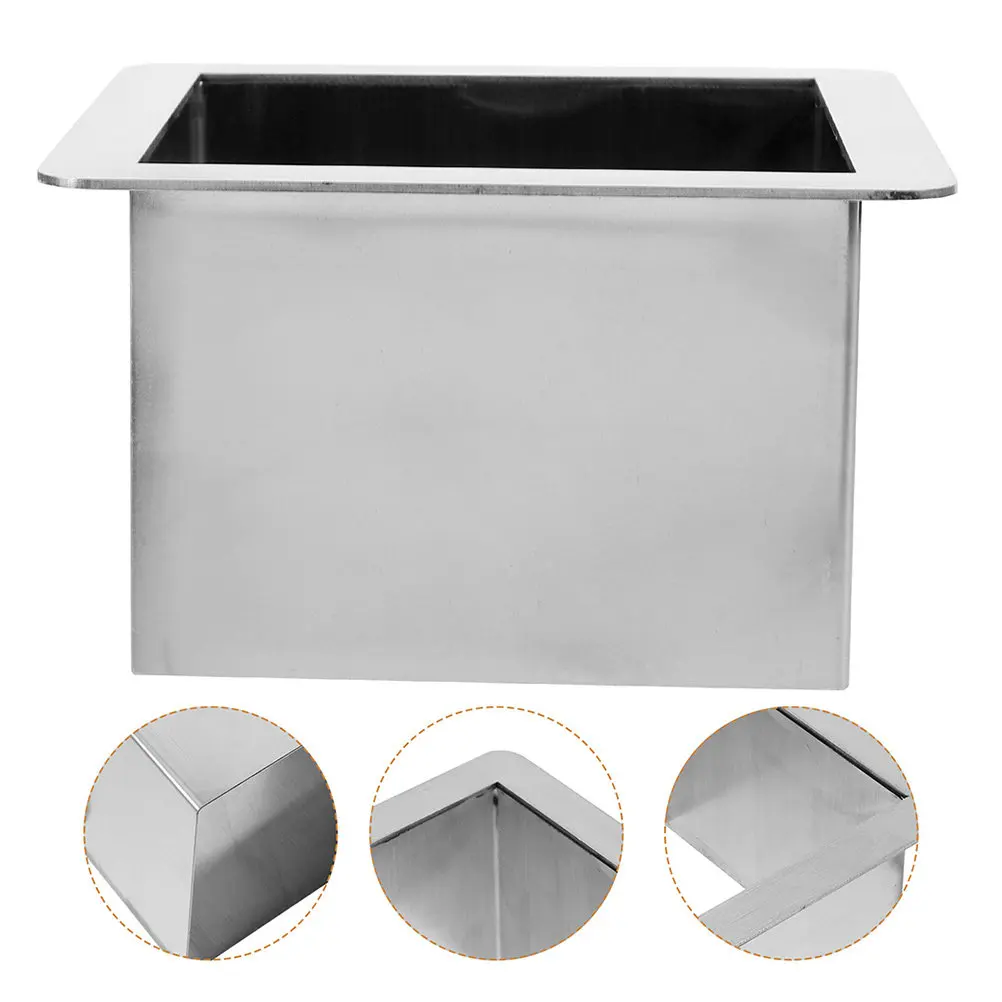 Kitchen Counter Trash Chute Stainless Steel Drop In Waste Grommet Smooth Edge Scratch Corrosion Resistant