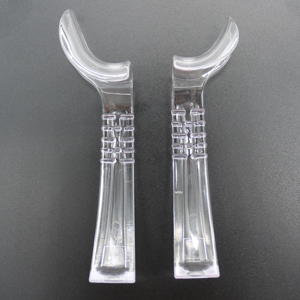 Écarteur dentaire à crochet demi-latéral, dispositif de support Intraoral, ouvre-bouche, écarteur de joue Transparent gauche droite, 2 pièces/ensemble