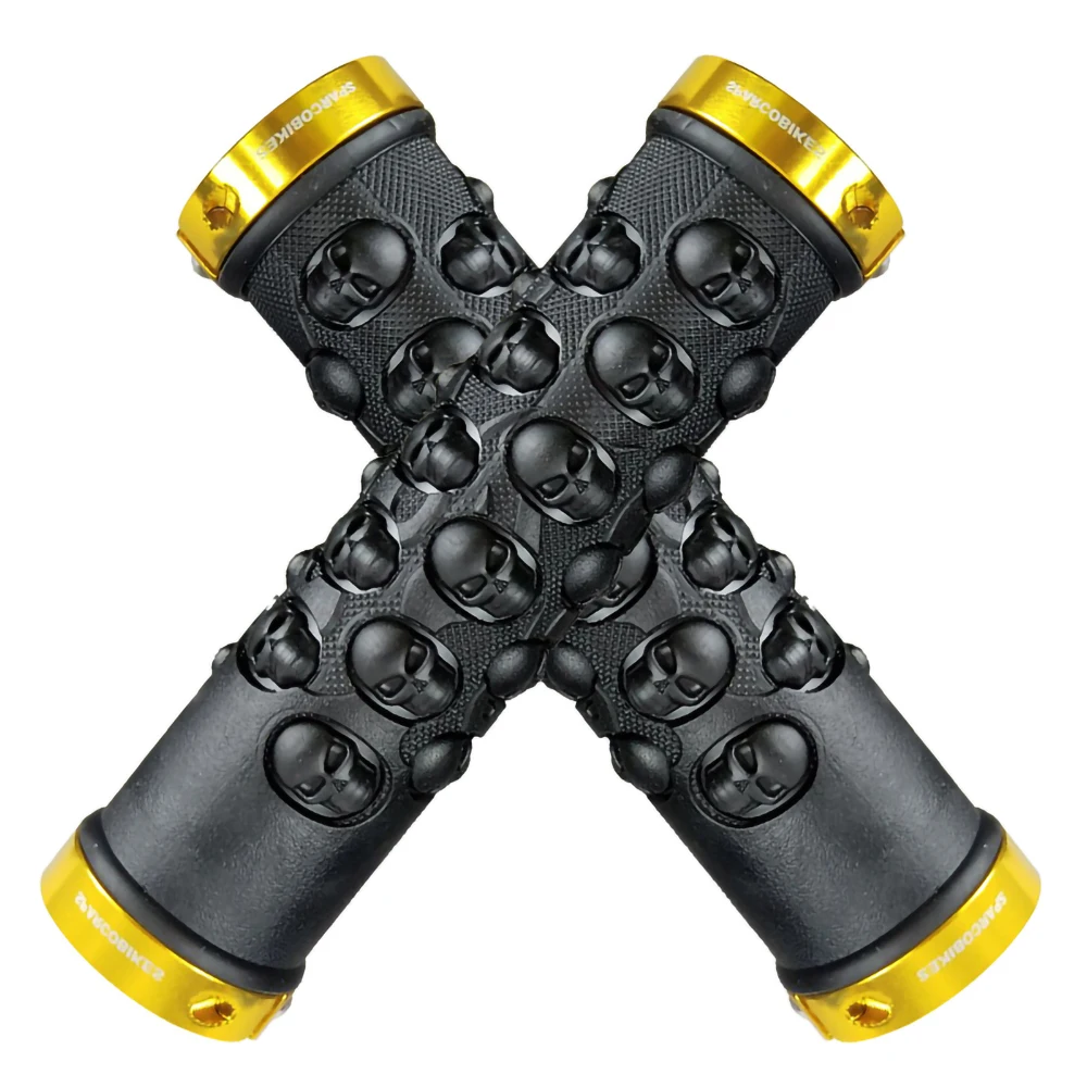 Propalm Mountain Bike Grips Anti-Skid Comfortable Handlebar Covers Rubber Covers with Aluminum Lock Rings Bicycle Parts