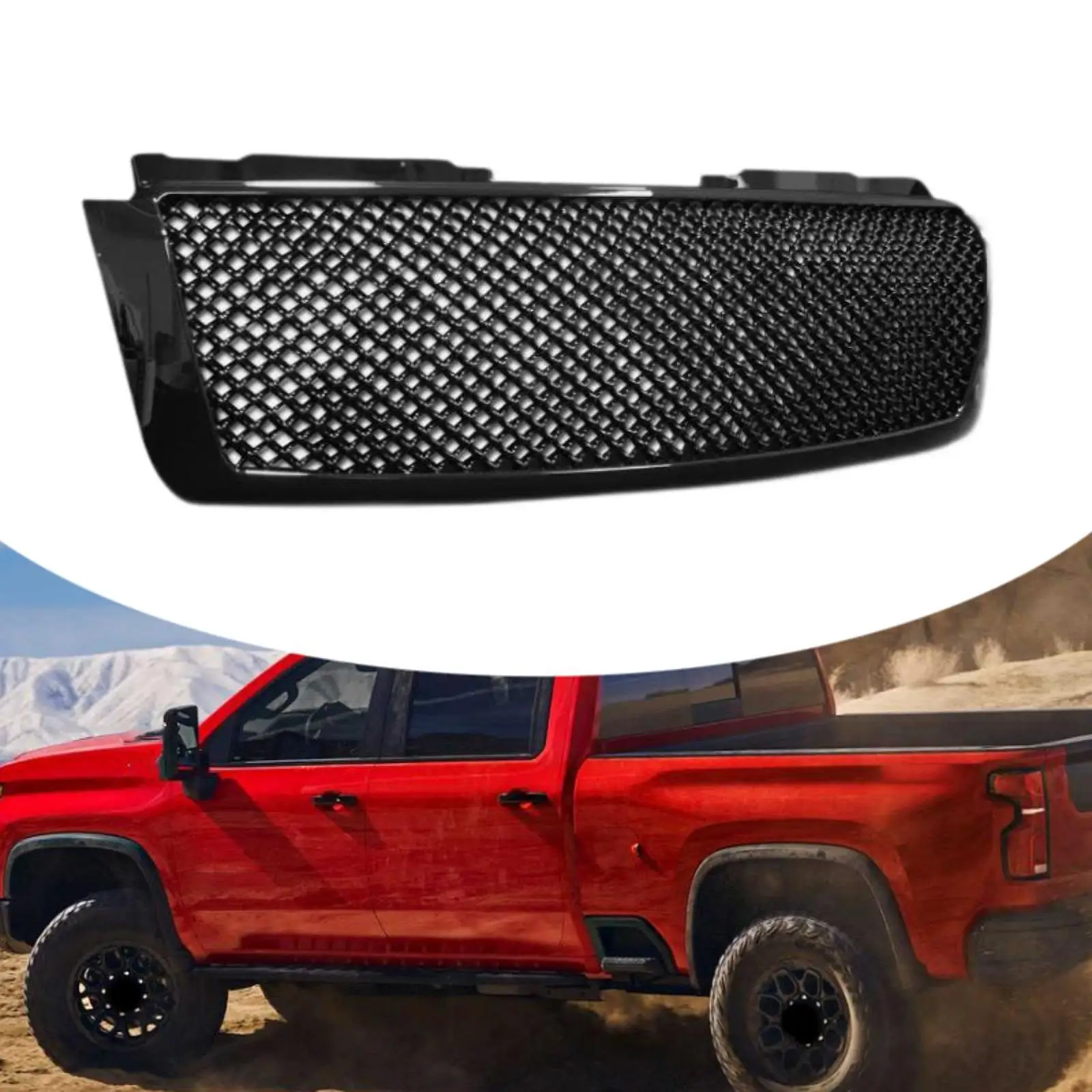 

Mesh Front Bumper Grille Exterior Decoration Accessories GM1200578 for Chevy Tahoe Avalanche Repair Parts Easy to Install