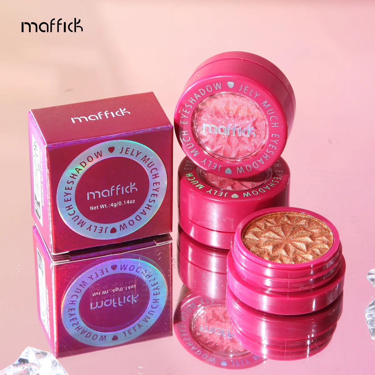 MAFFICK 12 color Eyeshadow cream Delicate Pearl Matte BrighTening Fine Sparkly Powder Highlights Monochromatic Eyeshadow mud