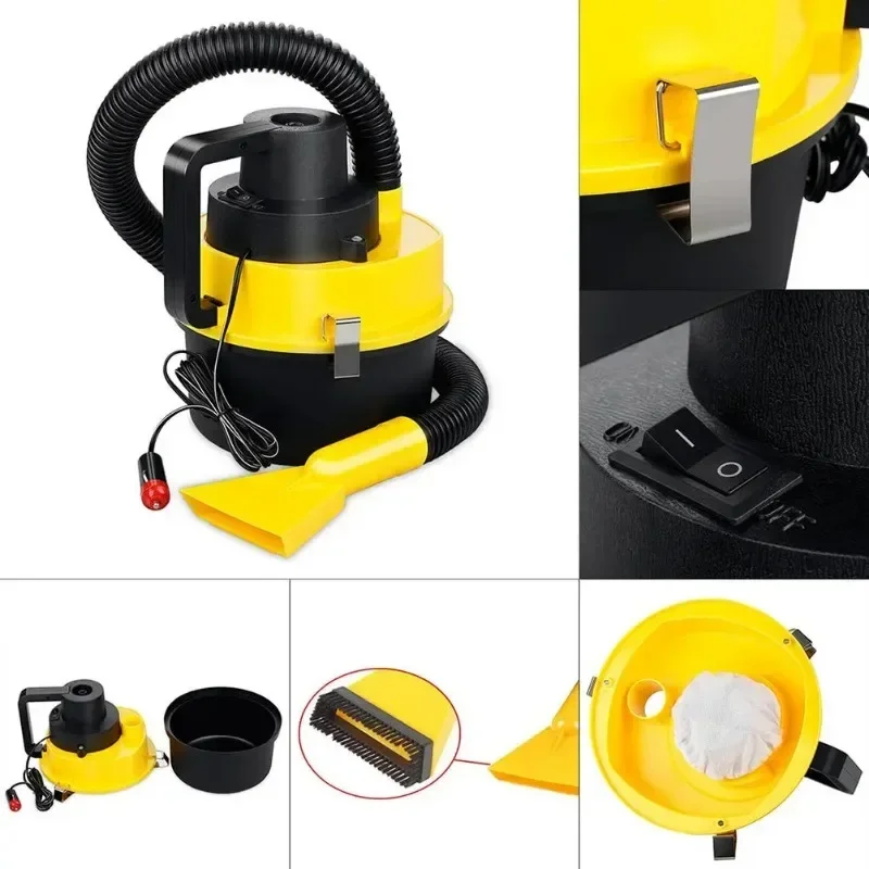 12V 100W High Power Car Vacuum Cleaner Dual Use of Dry and Wet  Hand cleaner Corded Cleaner Household Cleaning Car Accessories