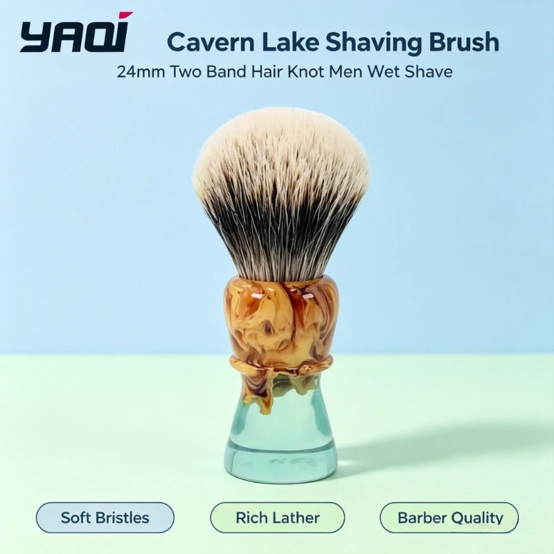 yaqi-24mm-カバーノンレイク-ツーバンド-ヘアーメン-プロフェッショナル-ウェットシェービングブラシ