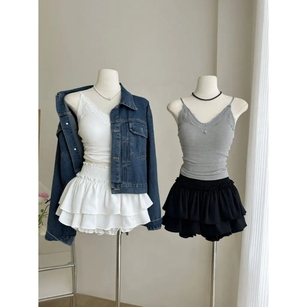 

Sweet Cake Skirt for Women Elegant A-line Style Summer New Ballet Fashion Mid-length Midi Skirt