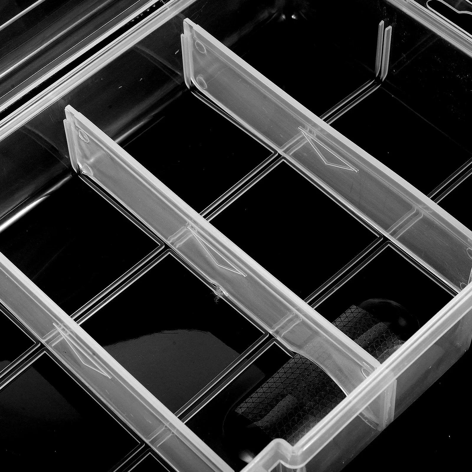 

2pcs Plastic Storage Box Transparent With Lid Small Parts Organizer For Beads Bolts Screws Craft Supplies Container Divider Box