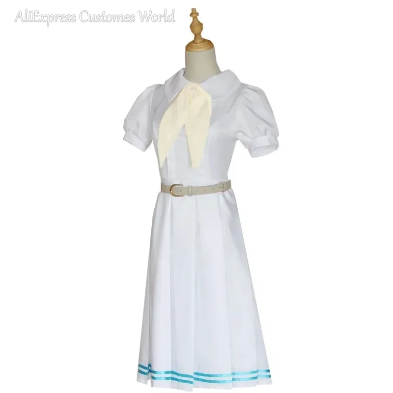 Anime Beastars White Rabbit Haru JK Uniform Dress White Dress Haru Cosplay Costume for Woman Girls Hallowmas Party Costume
