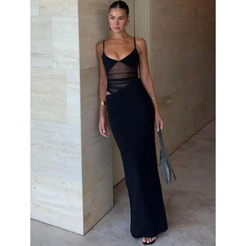 

Women's Hollow out Me Strap Dr Transparent Design Casual Sport Suit Seven Sve Length Autumn Season Faion Dr