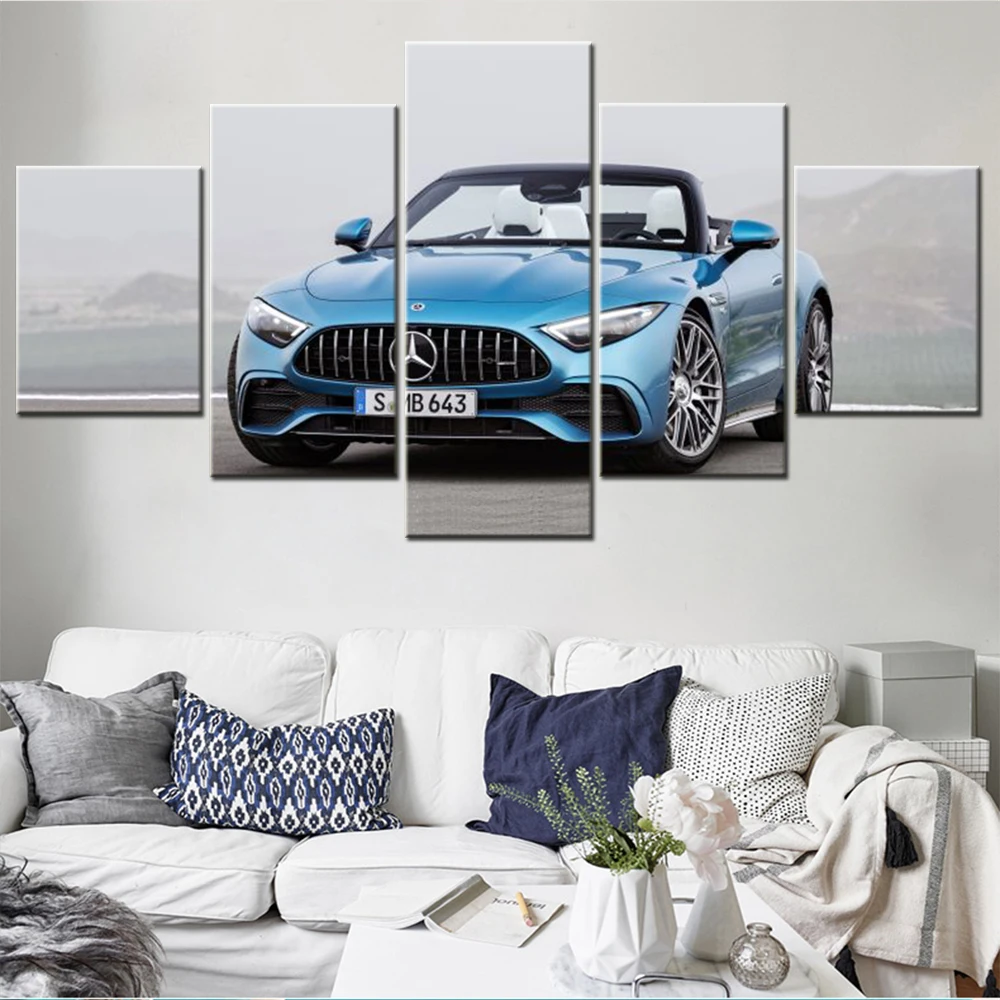 

5 Pieces Wall Art Canvas Cool Cars Poster SL 43 Wallpaper Painting For Living Room Picture Print Bedroom Home Decor Artwork