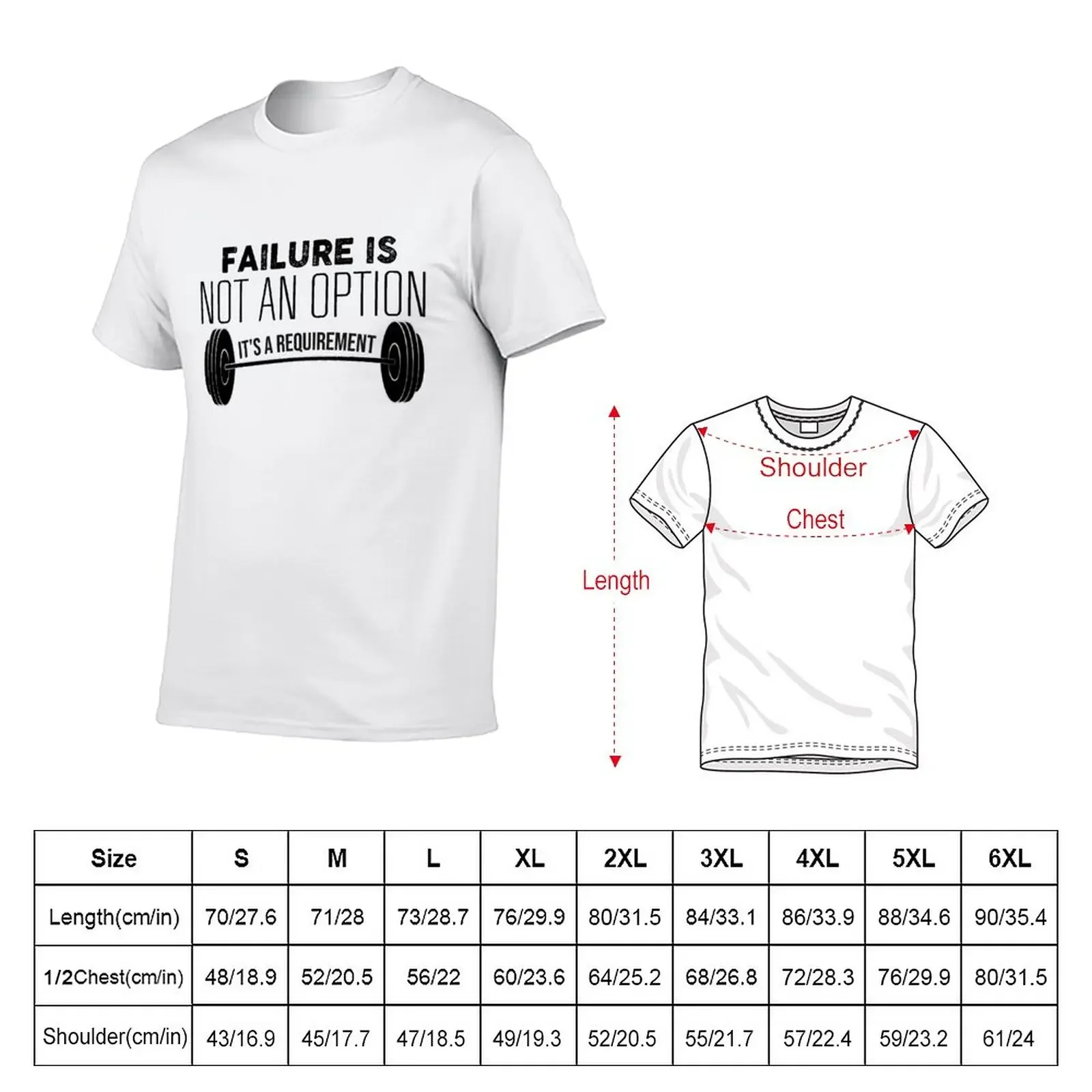 Failure is not an option Its a requirement T-Shirt oversized anime t shirt for men