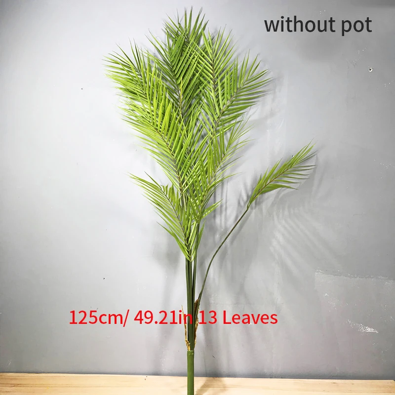 80–125 cm große künstliche Palme, gefälschte Monstera-Pflanze, Kunststoff-Farn-Pflanze, Blätter, tropische Outdoor-Pflanzen für Zuhause, Garten, Dekoration – Detail 11