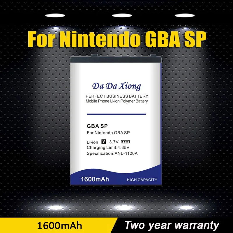 

1600mAh Top Battery for Nintendo Gameboy Advance GBA SP GBASP