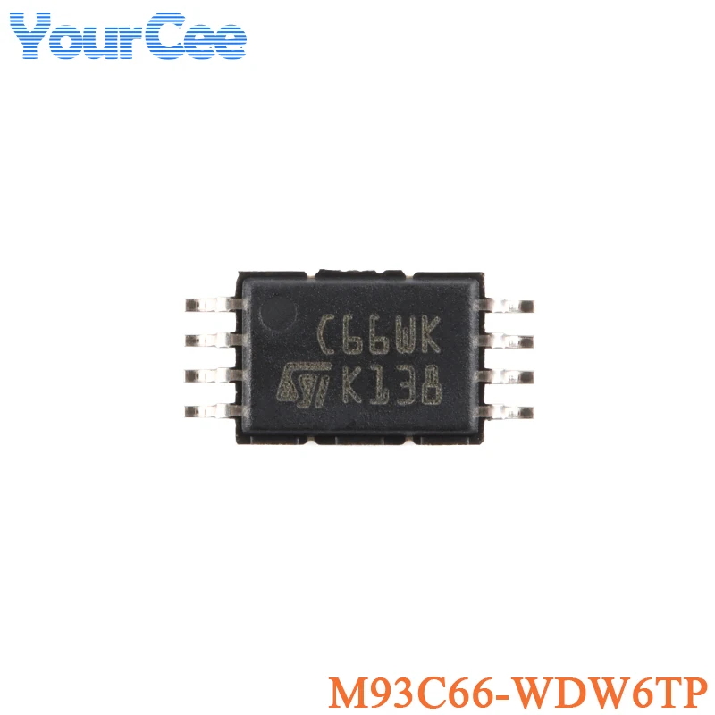 10Pcs/5Pcs M93C66-WDW6TP M93C66 TSSOP-8 4Kbit (8-bit or 16-bit wide) MICROWIRE Serial Access EEPROM Chip