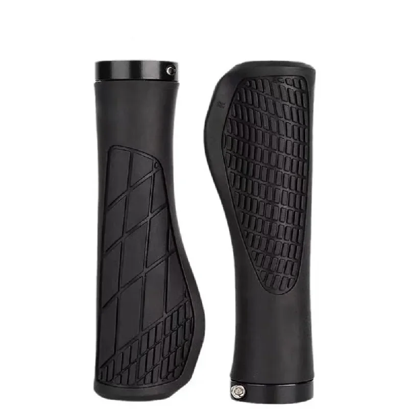 1Pair Mountain Bike Handlebar Grips Anti-skid Comfortable Lockable Bicycle Grips Soft Rubber MTB Bike