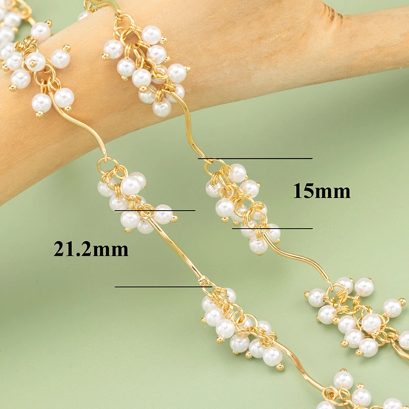assoonas C285, DIY-Kette, nickelfrei, 18k vergoldet, Kupfer, Naturstein, Zirkone, DIY-Armband-Halskette, Schmuckherstellung, 50cm/Stück – Detail 2
