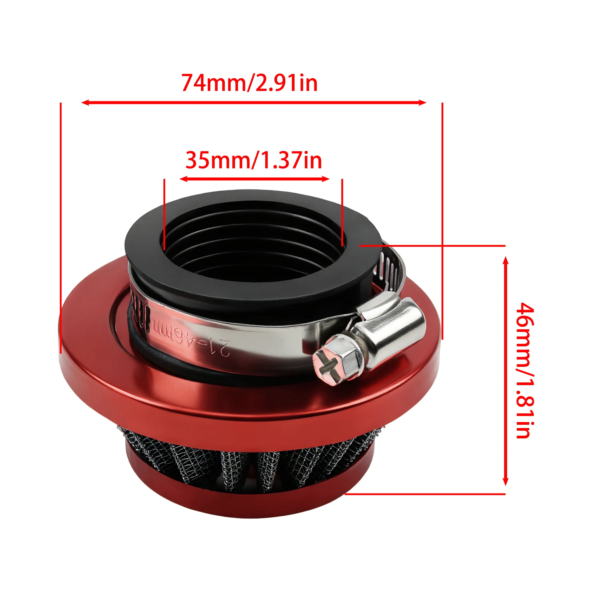 Motorcycle 35mm Air Filter Cartridge For 50 70 90 110 125cc Tao Coolster Apollo ATV Dirt Bike Go Kart Replacement Parts