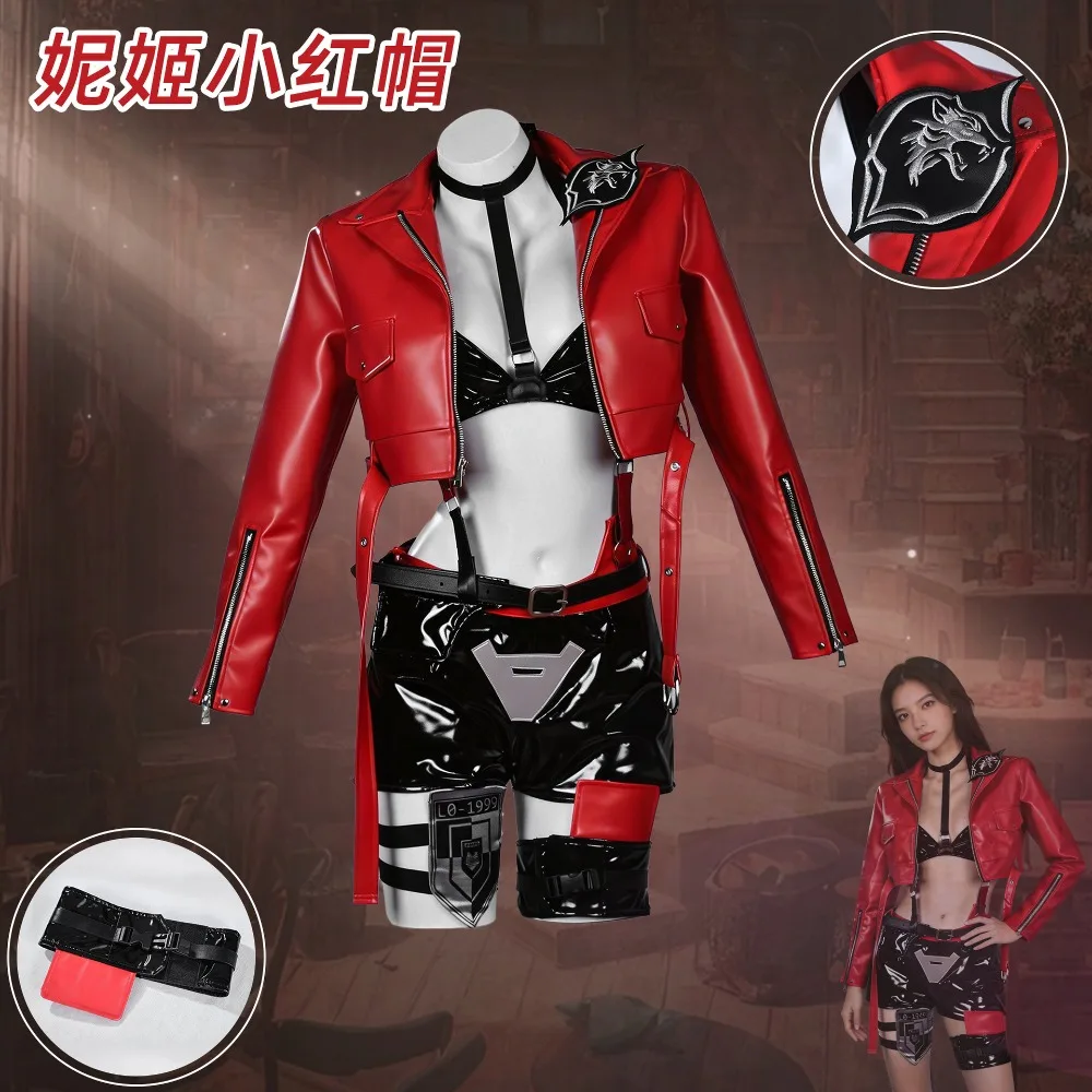 

NIKKE Red Cosplay Costume Same Style Cyberpunk Sexy Full Set Adult Women Halloween Comic Con Stage Performance Outfit