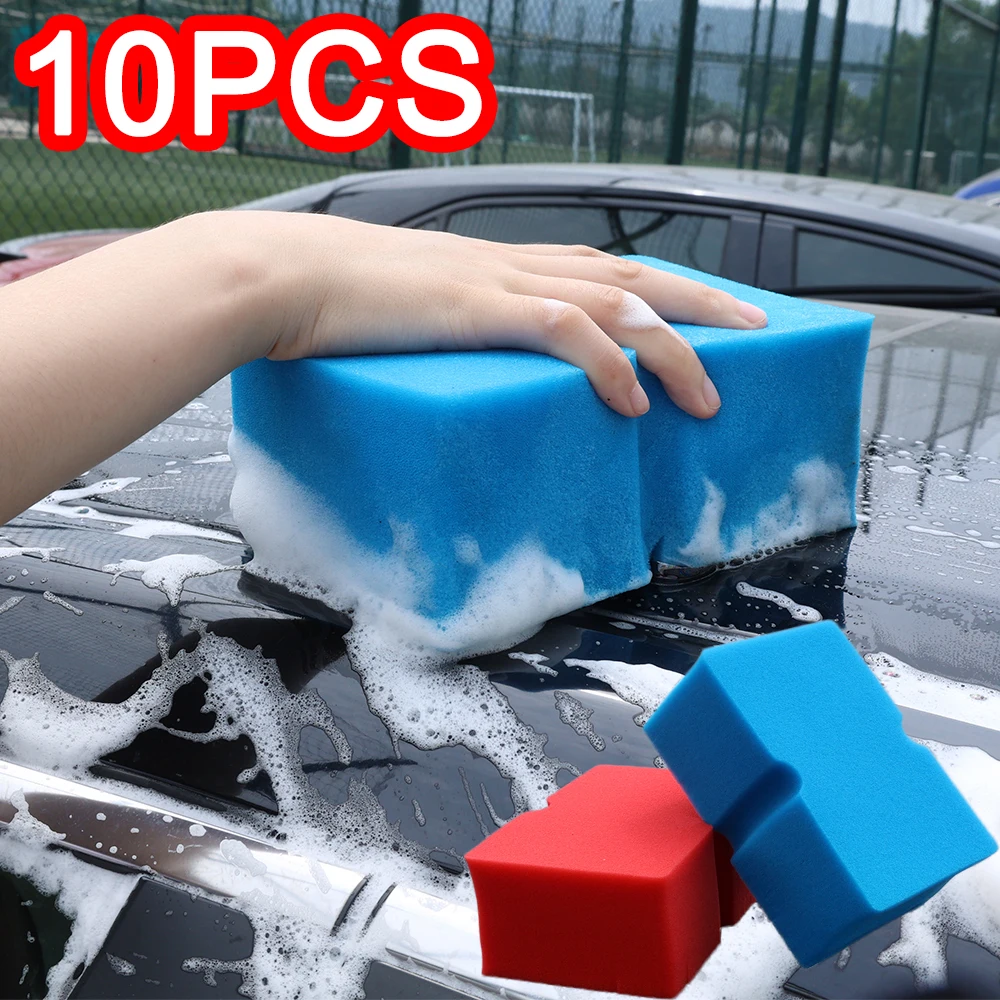 Car Washing Sponge Large Cross Cut Soft Foam Grid Super Absorbent Sponge Detailing Wash Easy Grip Non Scratch Auto Washing Tools