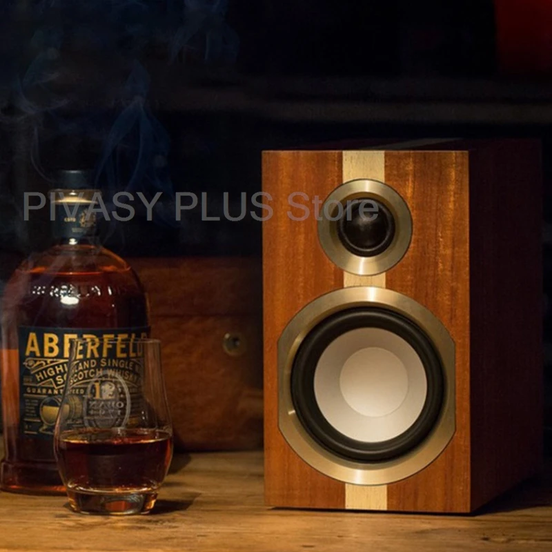 Саундбар премиум-класса Hi-Fi, книжная полка, 45-дюймовый НЧ-динамик, 1-дюймовый шелковый купольный твитер, частотная характеристика, отделка кедрового дерева