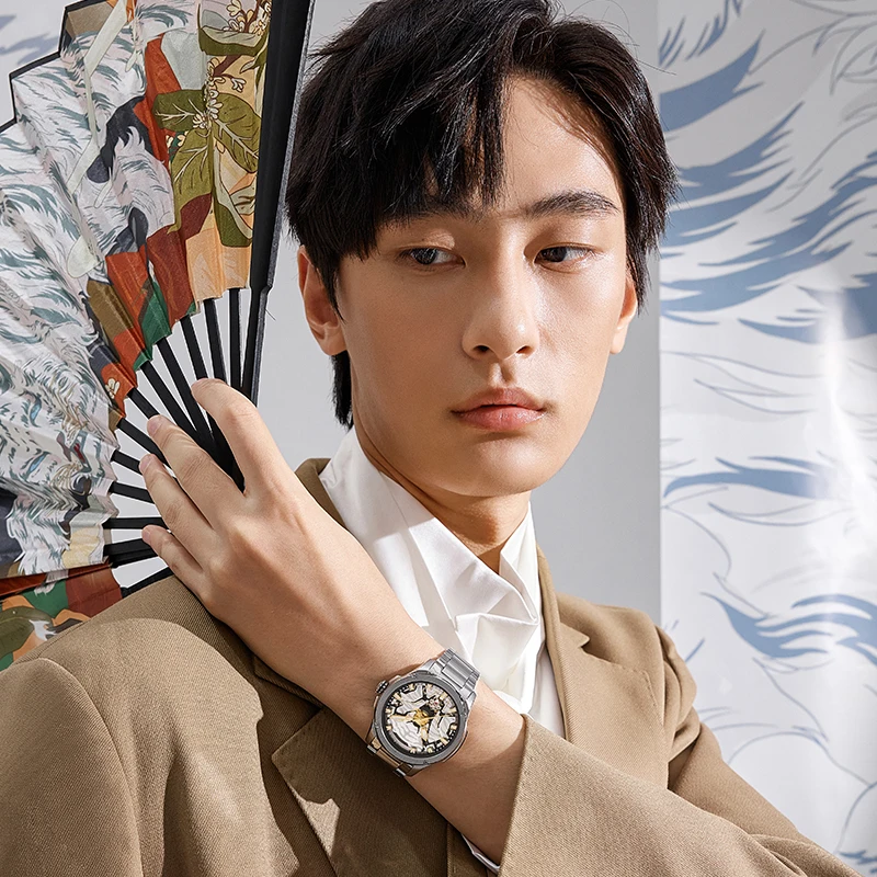 WM 시계 자동 기계식 시계 방수 클래식 캐주얼 비즈니스 남자 시계 Welly Merck 시계 WM075M