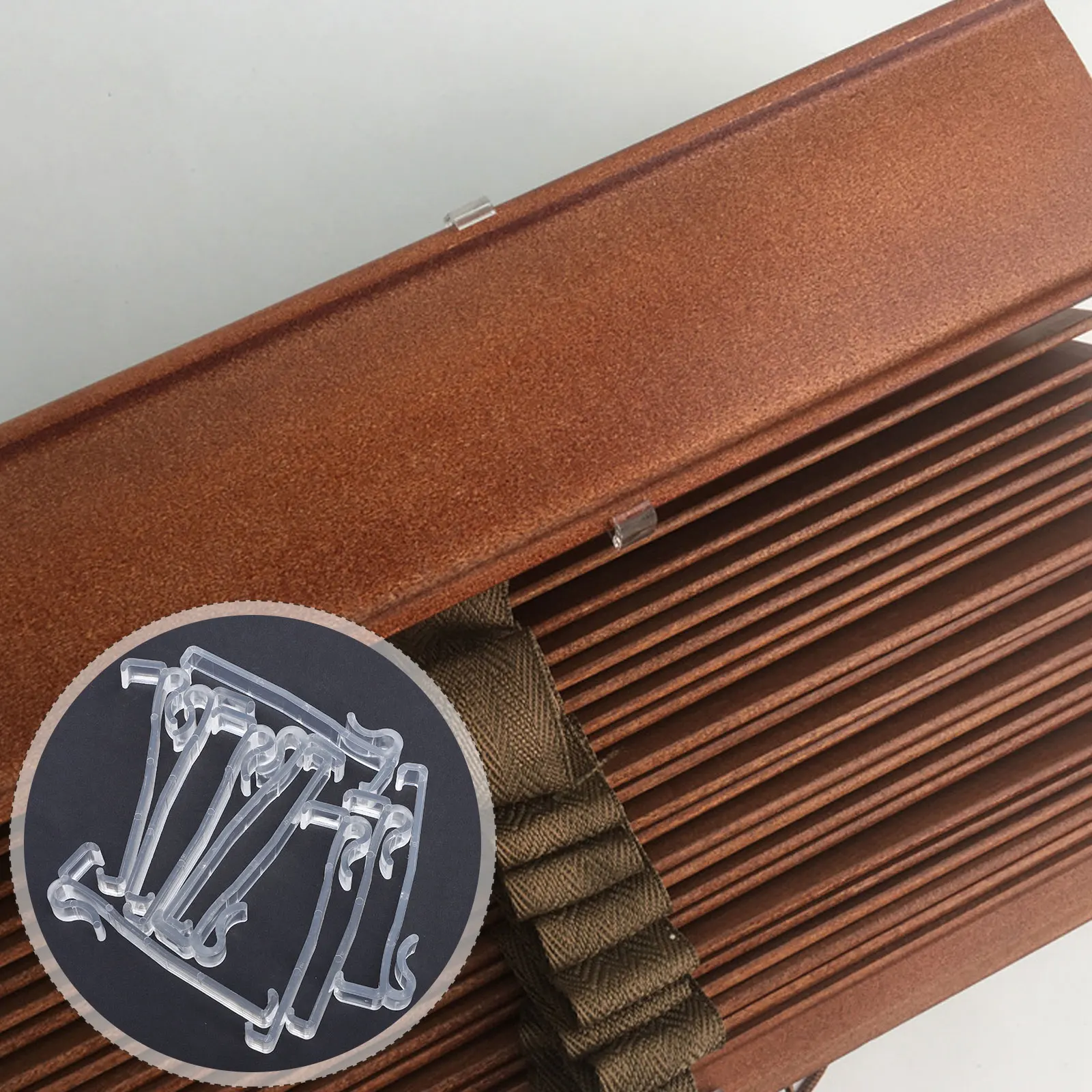 

10Pcs Plastic Curtain Hooks Transparent Hidden Style for Sealing Plate Strong Bearing Capacity Simple Installation Home Decor