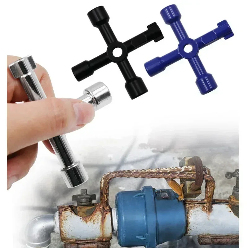 Wrench Keys Cabinets Wrench For Tools Tools Repair Gas Electric Triangle Hand 4 Universal Meter Plumber Ways Multifunction