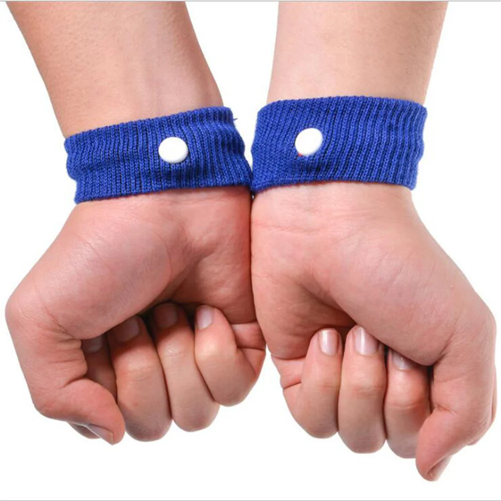 2PCS Sports Safety Wristbands Wrist Support Carsickness Seasick Anti Motion Sickness Wrist Bands Anti Nausea Wristbands