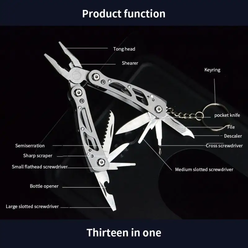 Stainless Steel Multi-tool Pliers Outdoor Combination Knife Pliers Folding Portable Multi-purpose Pliers Tools