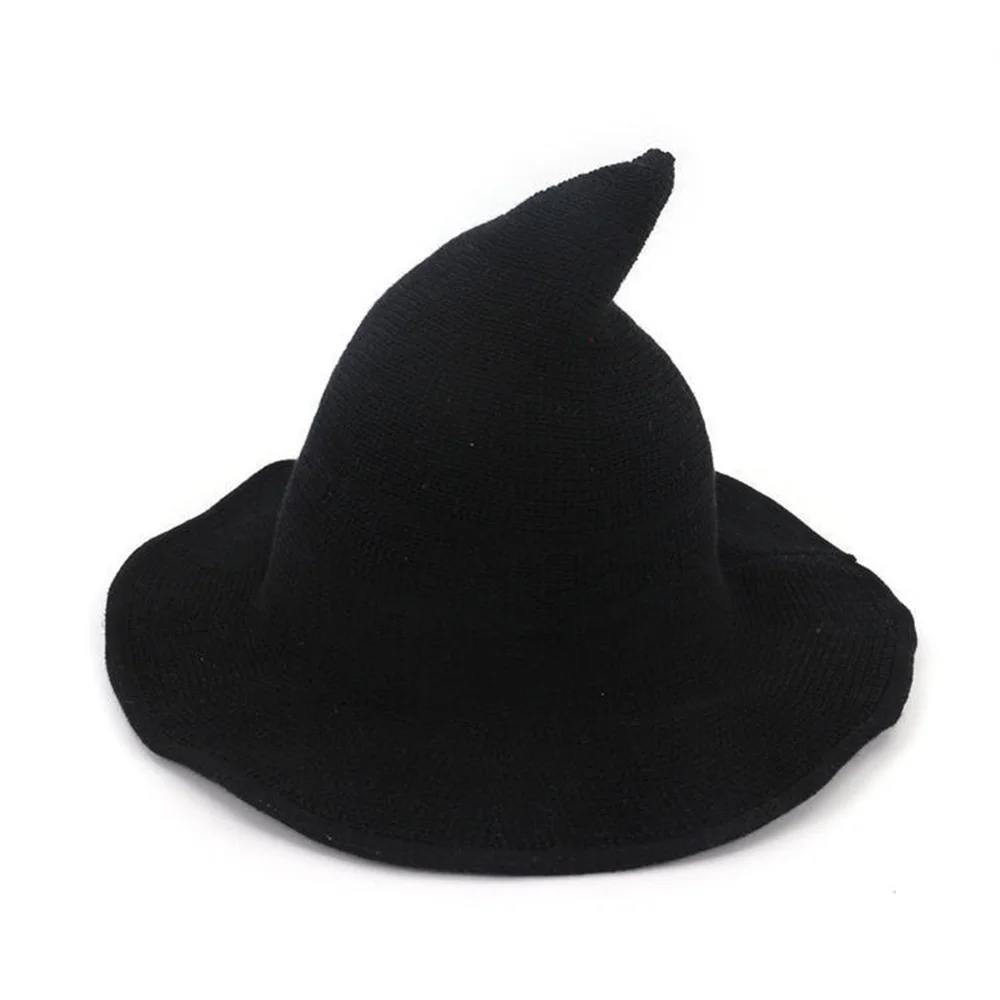 Halloween Witch Hat Knitted Cap for Women