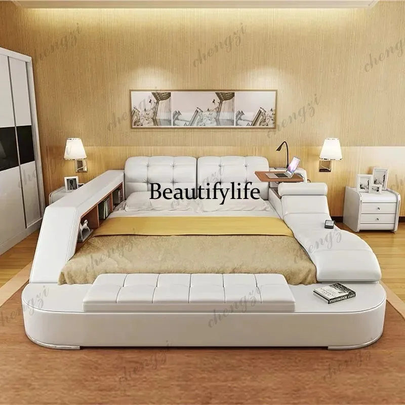 Z138 Comforter Multifunctional Bed Luxury Platform Bedframe Bedroom Double Bed Full Size Monster Camas De Dormitorio