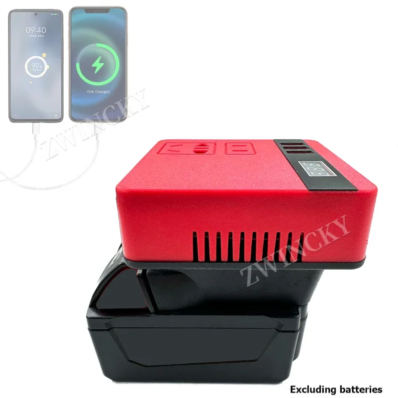 Imagem -05 - Power Inverter Gerador para Milwaukee 18v Bateria 220v Portátil Power Station com Bateria Usb Inversor Carregador Adaptador