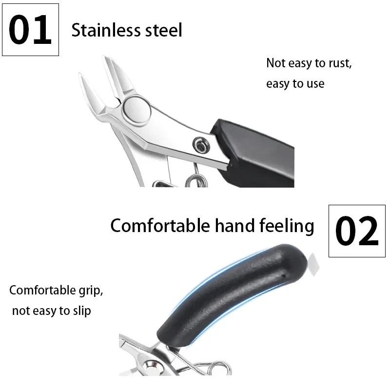 Multifunctional Stainless Steel Mini Round Nose Pliers Industrial Grade Sharp Nose Pliers Handmade DIY Beading Tools