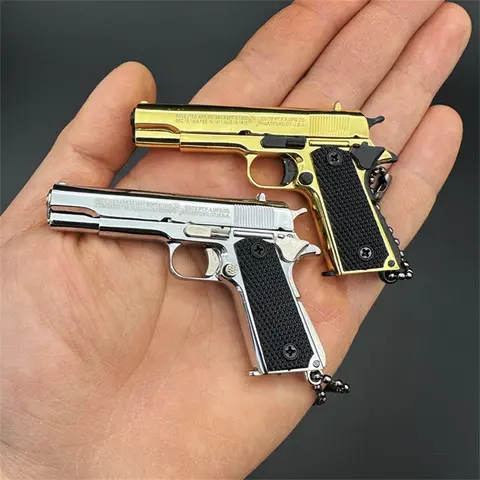 1:3 Scale Colt 1911 Pubg Detachable Tactical Pistol Metal Toy Gun Model Collection Decorations Hanging Gift Alloy Keychain