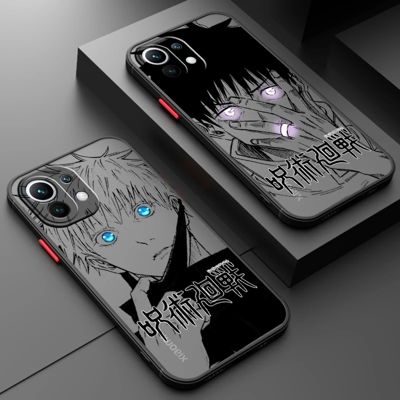 Comics Jujutsu Kaisen Art Frosted Translucent For Xiaomi Mi 13 12 12T 11T 11 11i 10T 10 9T Pro Lite Ultra 5G Soft Phone Case