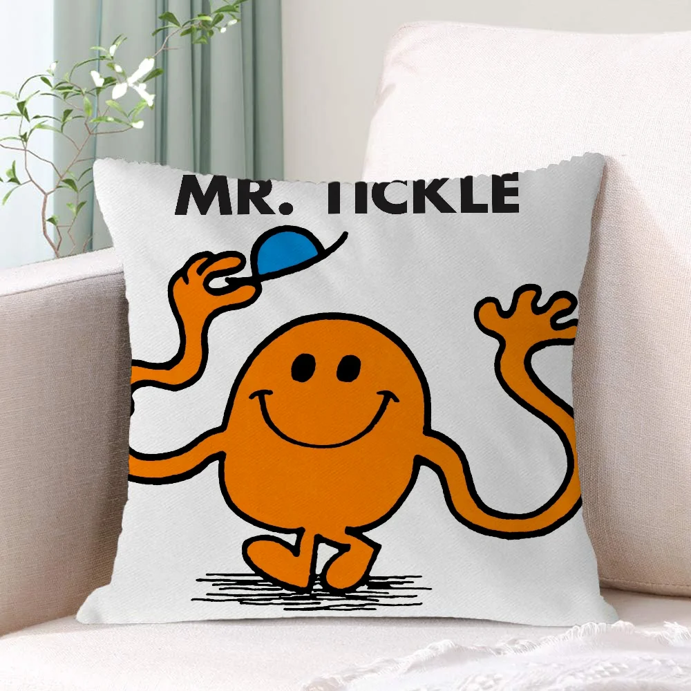 Personalized Gifts Mr. Men and Little Miss Pillow Covers Decorative Cushion Luxury Living Room Decoration 45x45 Cushions Cover