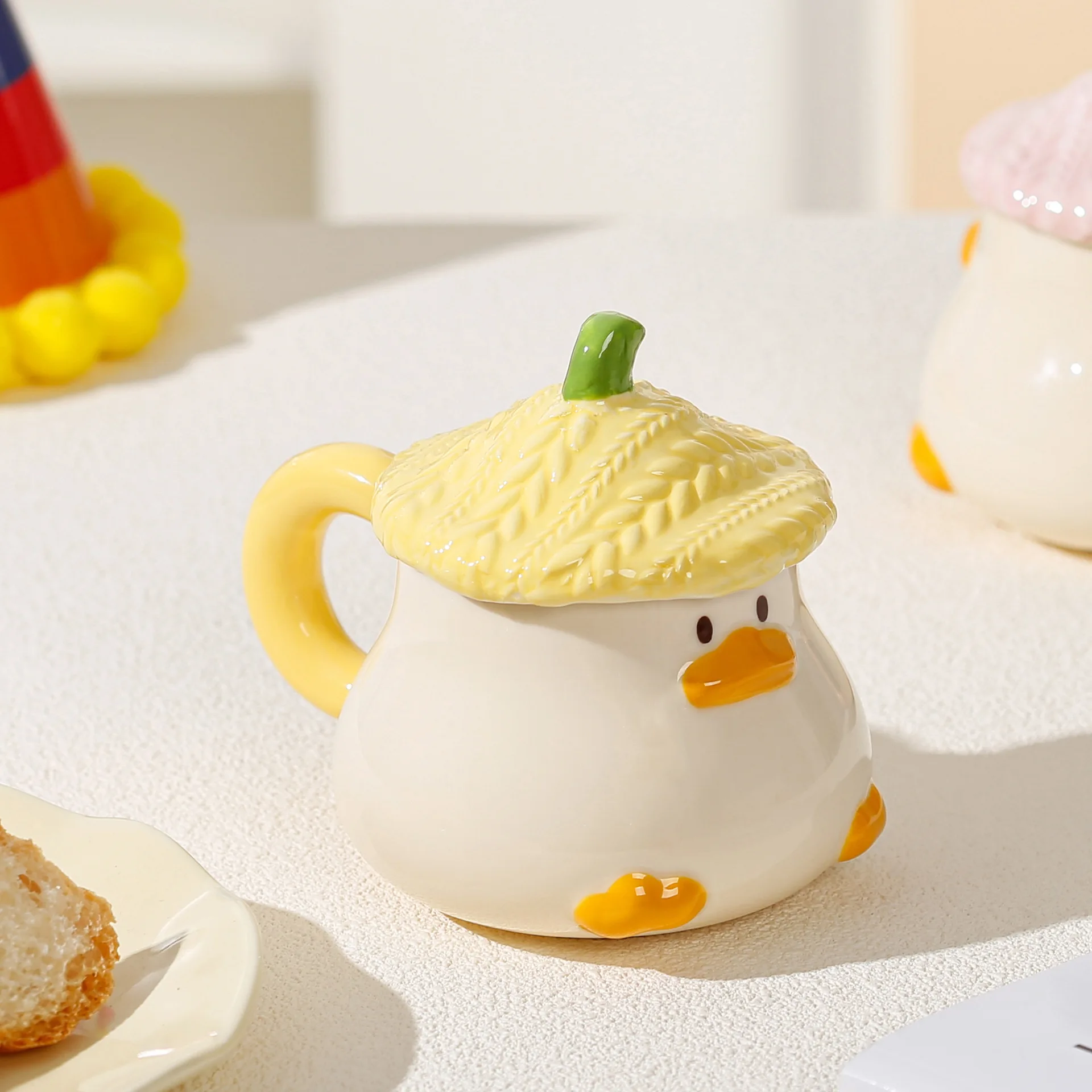 Cartoon Duck Mug Underglaze Color Mug Original Coffee Cups Ceramic Cup Drinkware Cute Mugs Cup for Tea Personalized Gift Funny