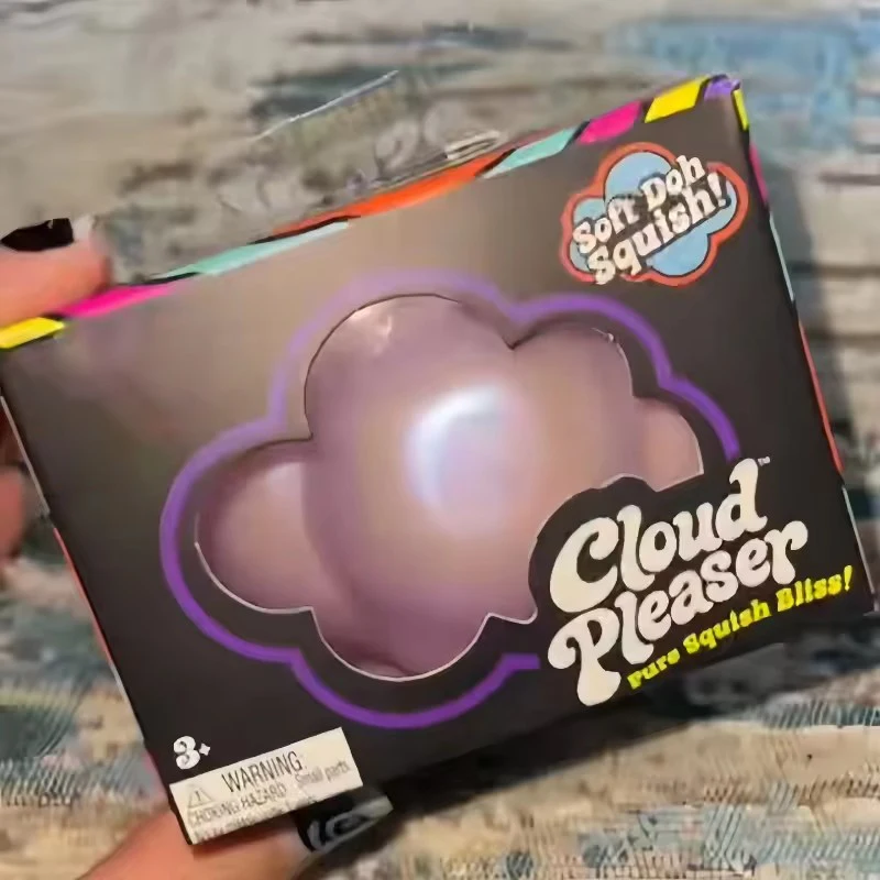Schylling Cloud Pleaser Iridescent Pearl Cloud Squishy Fidget Toy Stress Squeeze Ball For ADHD Adult ASMR Sensory Gift