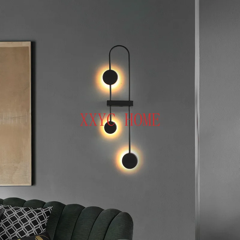 

Wall Lamp Nordic Bedroom Bedside Lamp Modern Minimalist Creative Art Fashion Line Aisle Wall Lamp