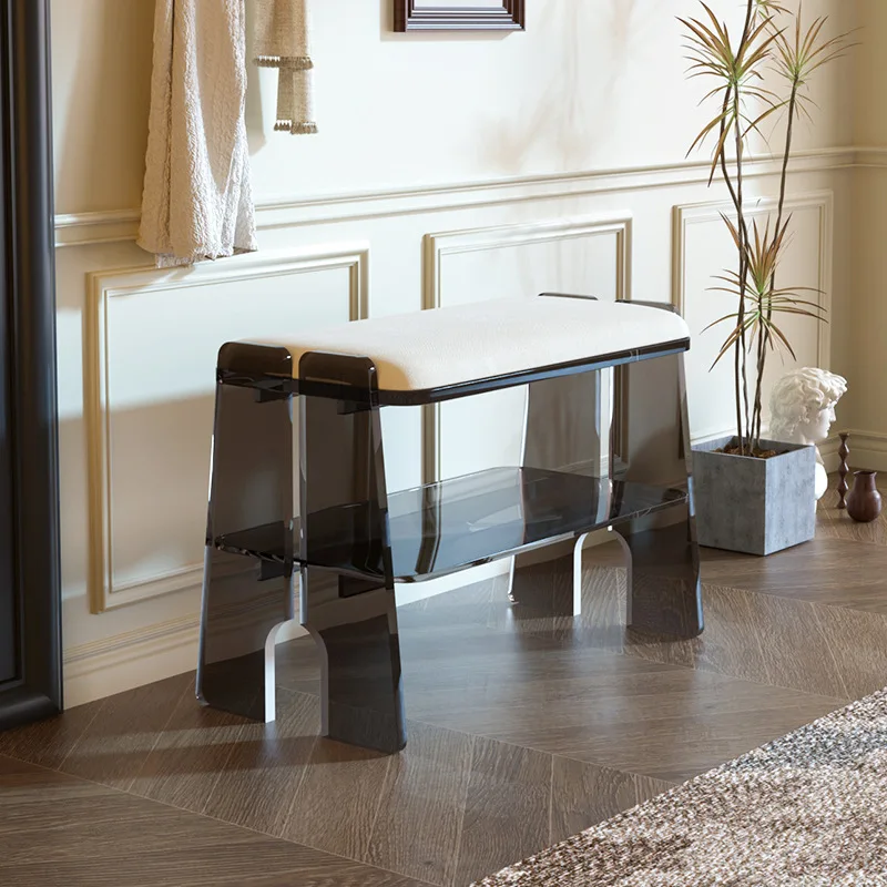 

Nordic shoe rack entry slipper storage rack household multi-layer shoe rack light luxury acrylic long stool