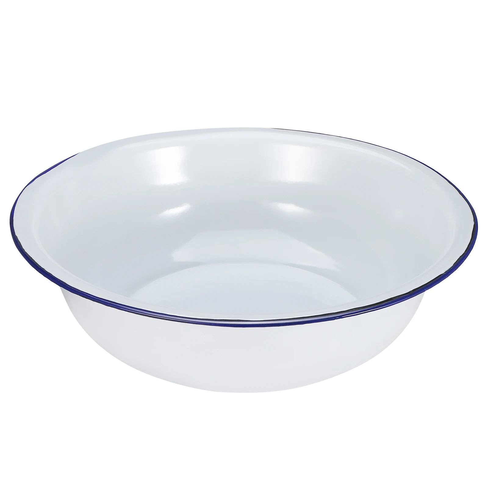 Vintage Enamel Footbath Soak Tub Bucket Stainless Steel Wash Basin Foot Soaking Pedicure Bowl Bathroom Laundry Room Foot Care