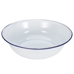 Vintage Enamel Footbath Soak Tub Bucket Stainless Steel Wash Basin Foot Soaking Pedicure Bowl Bathroom Laundry Room Foot Care