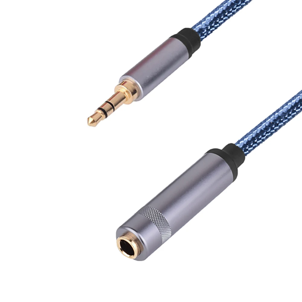 

Stereo 3.5mm 1/8" To 6.35mm 1/4" TRS Headphone Jack Adapter 6.5 To 3.5 Aux Audio Braid Cable for Guitar Amplifier Speaker Mixer