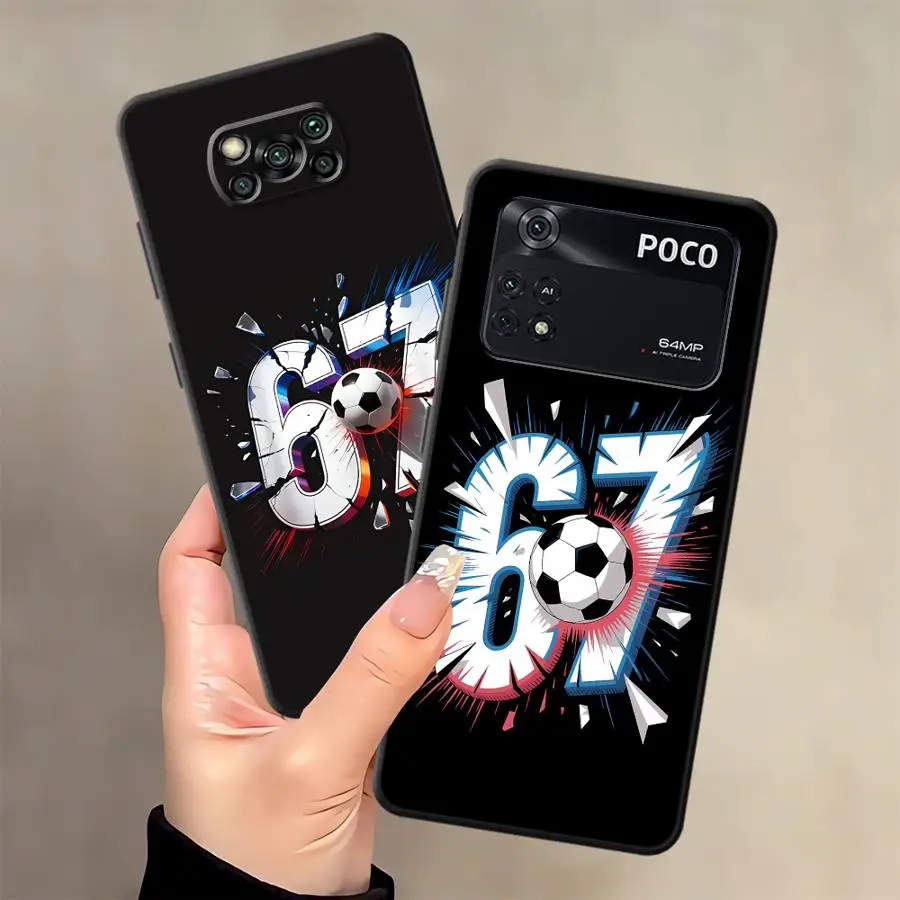 Funda Phone Cover Case for Xiaomi Poco F8 C71 C50 X3 X4 X5 X7 Pro C61 M5 M3 M4 M7 C75 F3 F1 Soccer Number 67 view 4