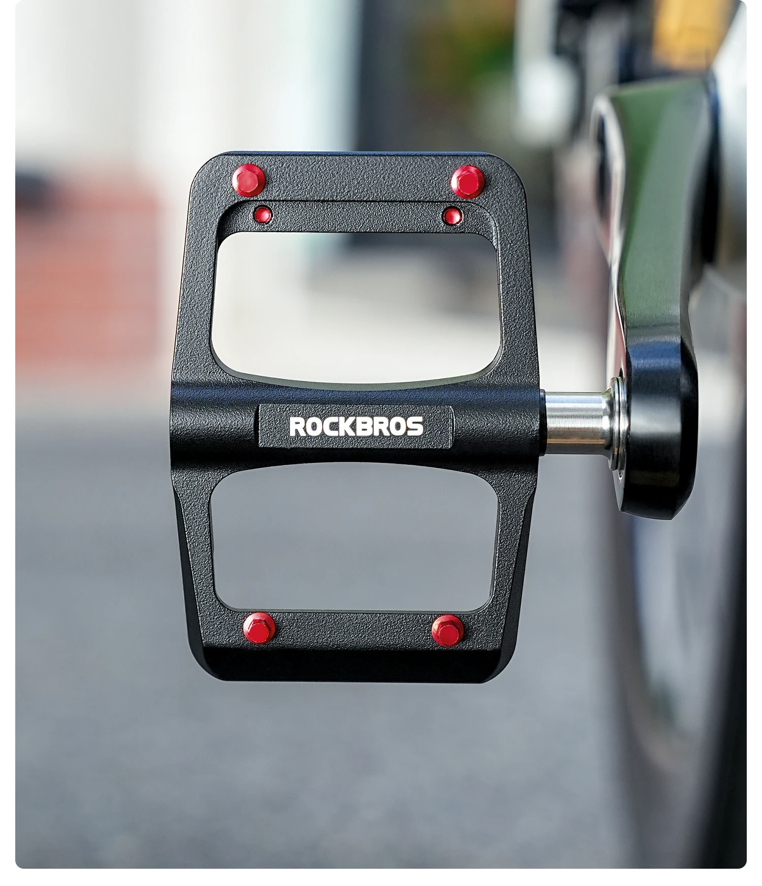 ROCKBROS Fahrradpedale Links/Rechts Leichtes Pedal 3 Lager Rennradpedal Verbreitertes Magnesiumlegierungs-Pedal Ultraleicht 171G – Detail 15